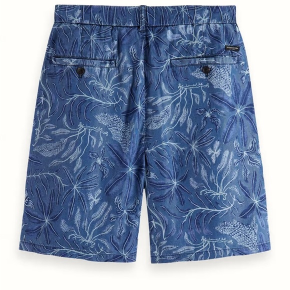 NWT Scotch & Soda twilt floral print chino shorts - Picture 5 of 10